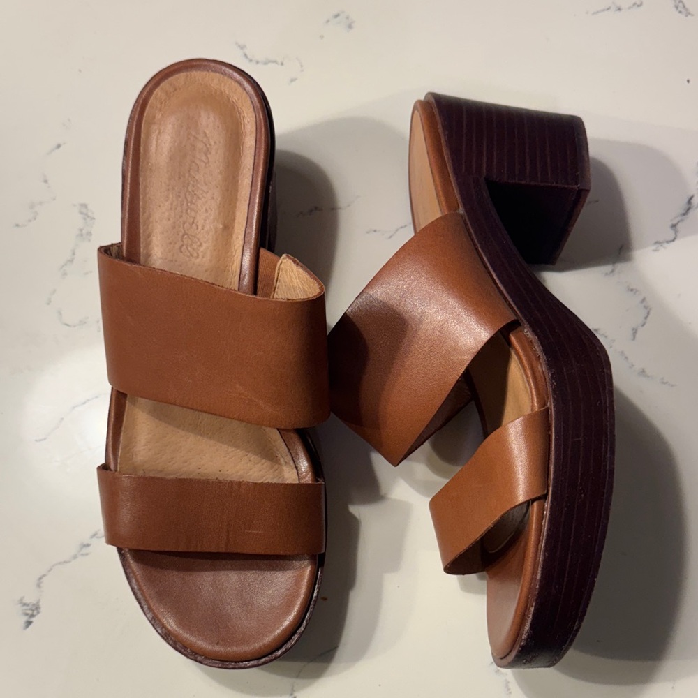Madewell brown chunky heel size 7